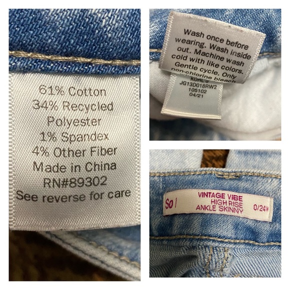 So Vintage Vibe High Rise Ankle Skinny Jeans Blue - Picture 13 of 14